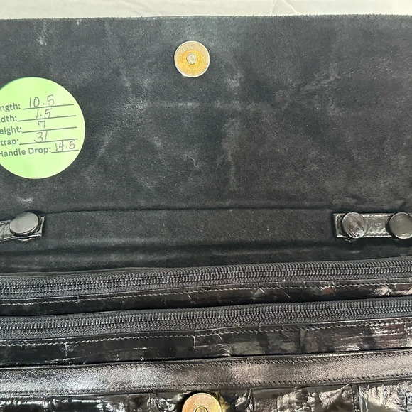 Vintage Eel Skin Clutch Shoulder Bag with Removable Strap - Picture 5 of 8